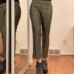 Ann Taylor metallic print pants size 0